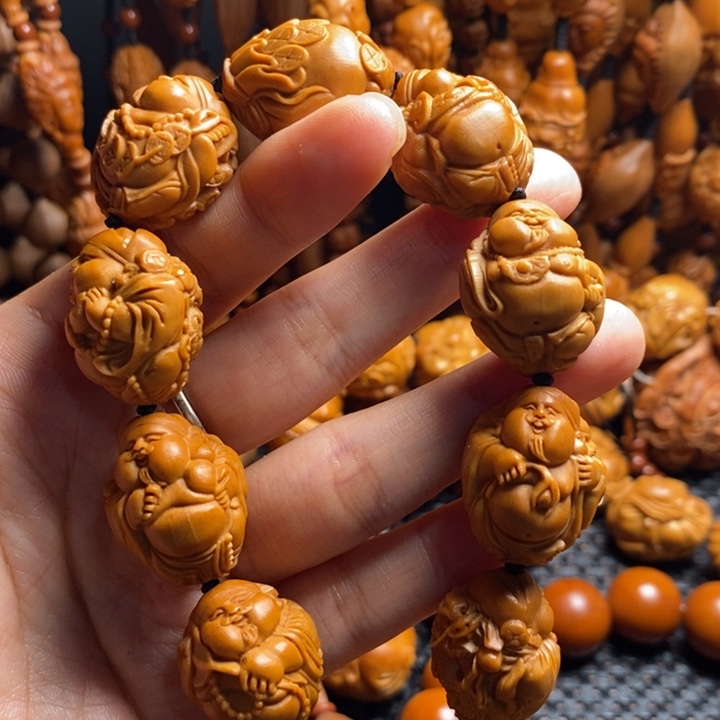 吊坠橄榄核瑞兽财神