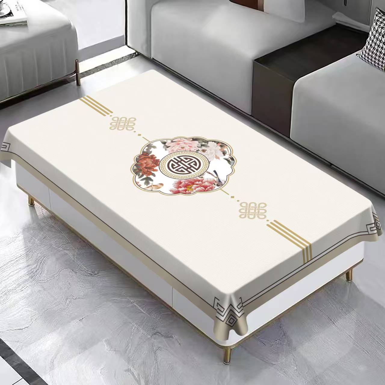 【90*150】茶几防水防油免洗防烫桌布新款茶几桌布长方形过年必备