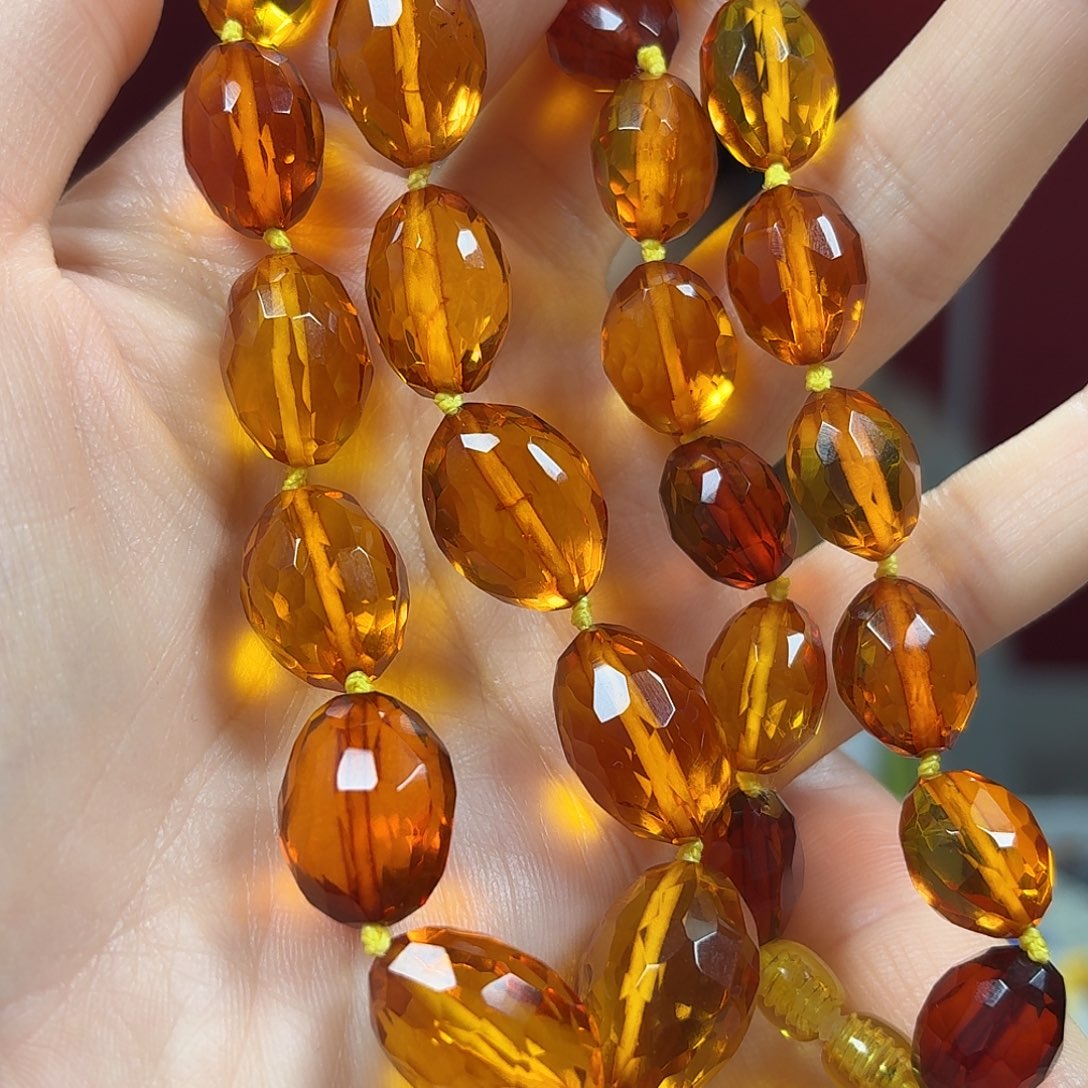 琥珀未镶嵌颈饰项链