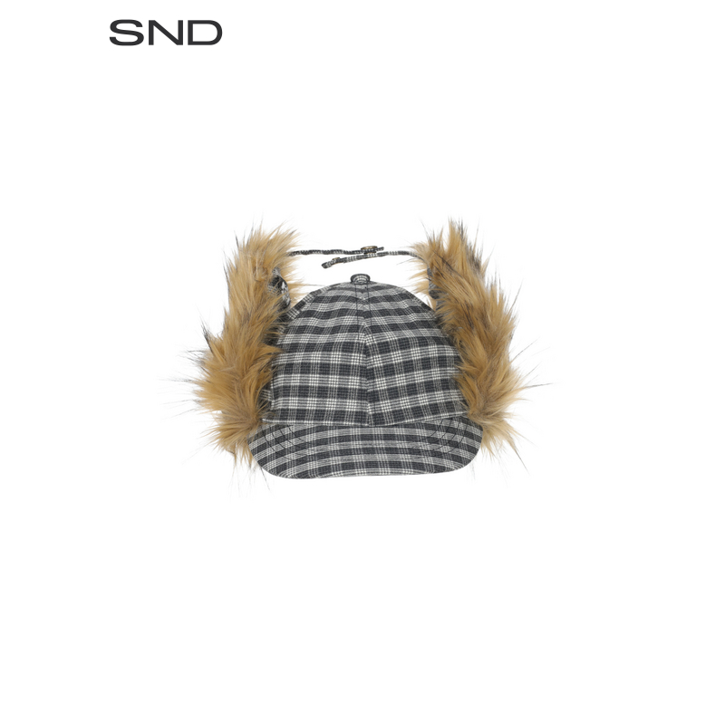 【MEDIUM WELL 设计师品牌】SND AW25 包耳两穿格纹马术帽