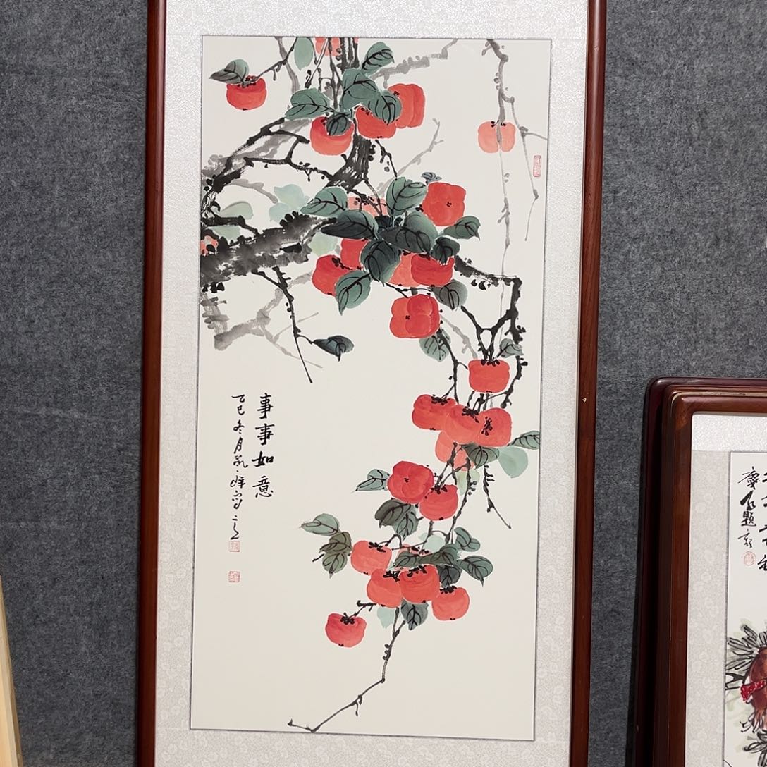 国画书画作品带框63×123