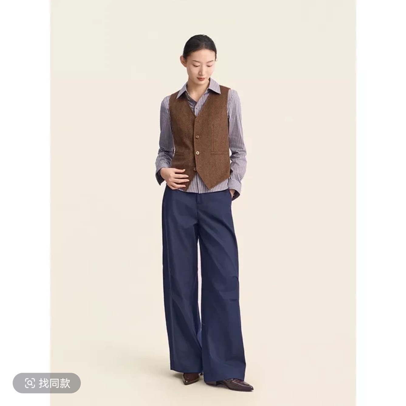  【官方正品】早春新款高腰显瘦造型百搭休闲工装小弯刀裤女510029