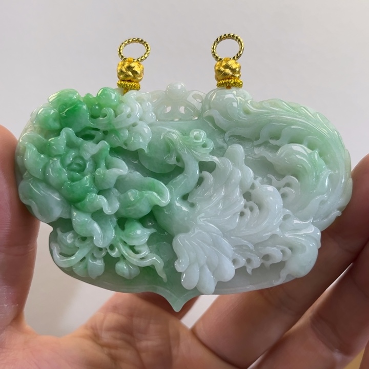 翡翠吊坠(赠链)未镶嵌代编织