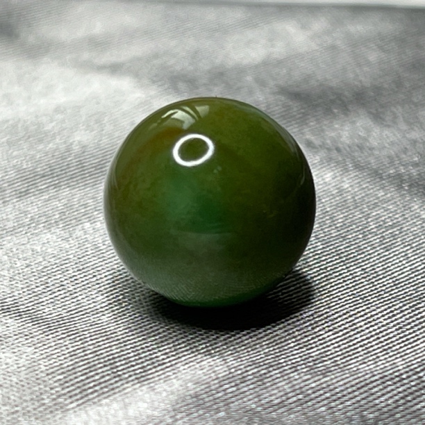 绿松石水波纹圆珠，直径13mm重3.26克