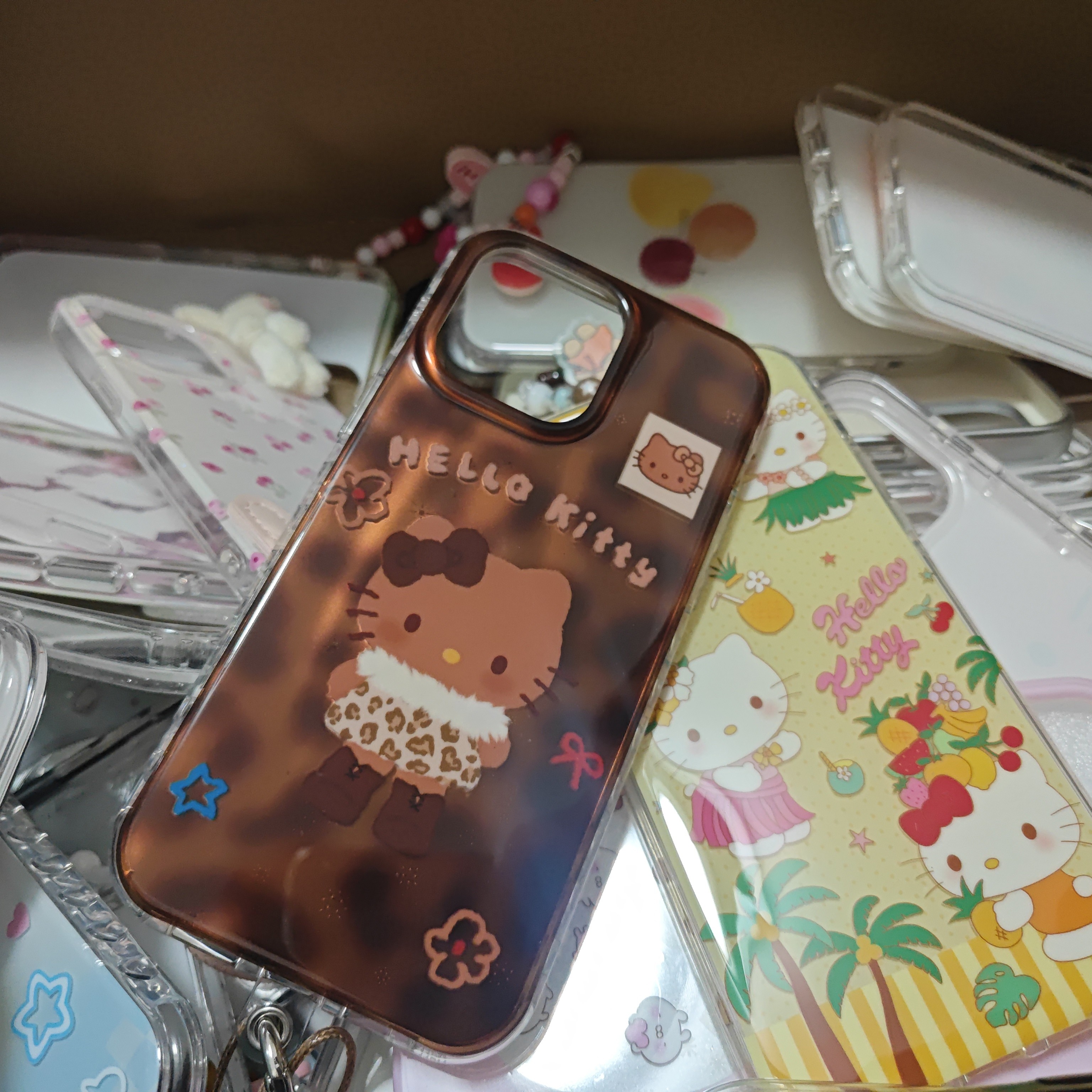 【美少吕豹纹KT猫手机壳】适用于苹果16/15/14/13/12