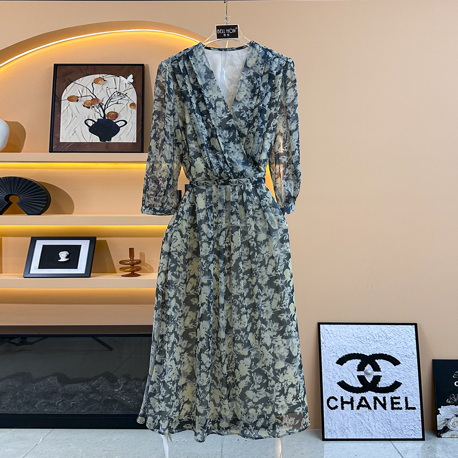 【馥绿寻芳】高级时尚气质洋气连衣裙2025夏季新款遮肉显瘦裙子2067