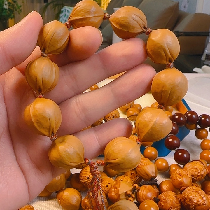 橄榄核手串/手链黑**代原皮素核