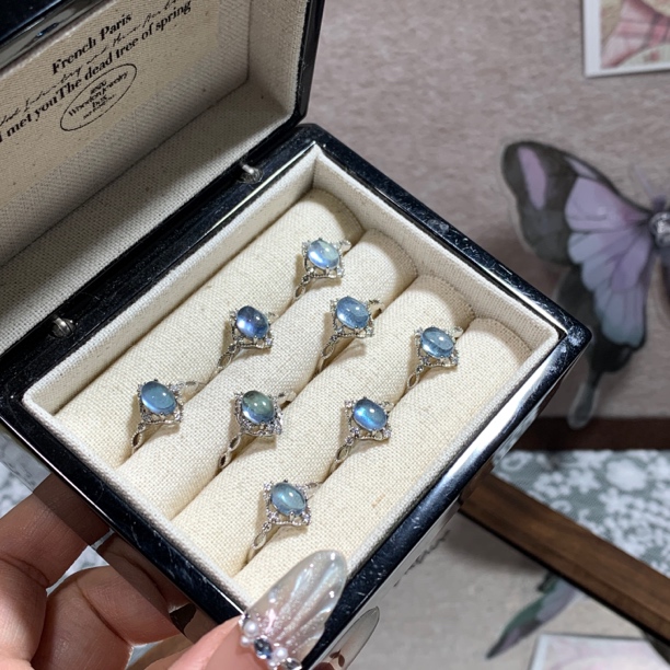 直播间福利不退不换—天然海蓝宝戒指纯银S925戒指