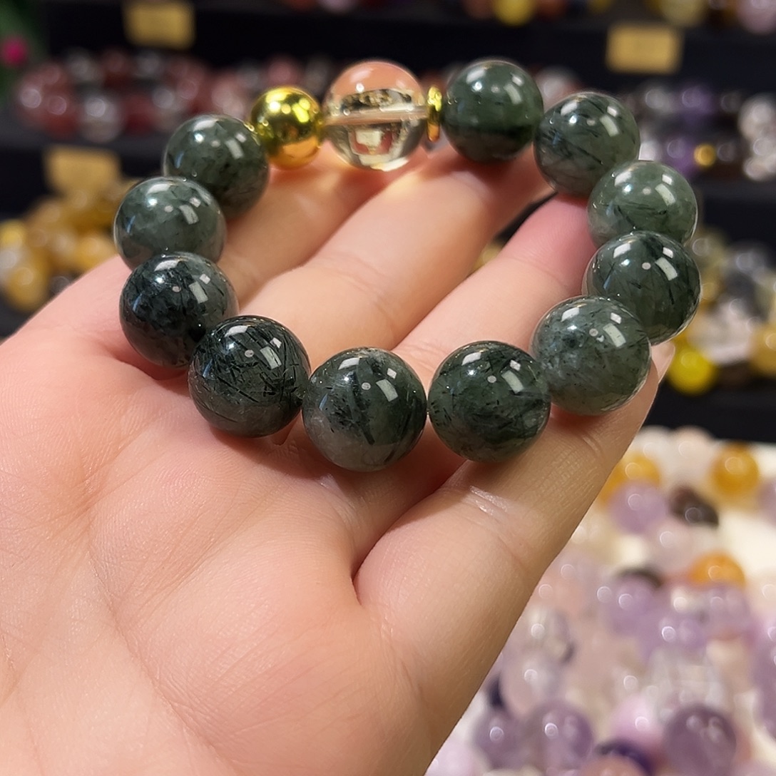 水晶合金手链绿发水晶