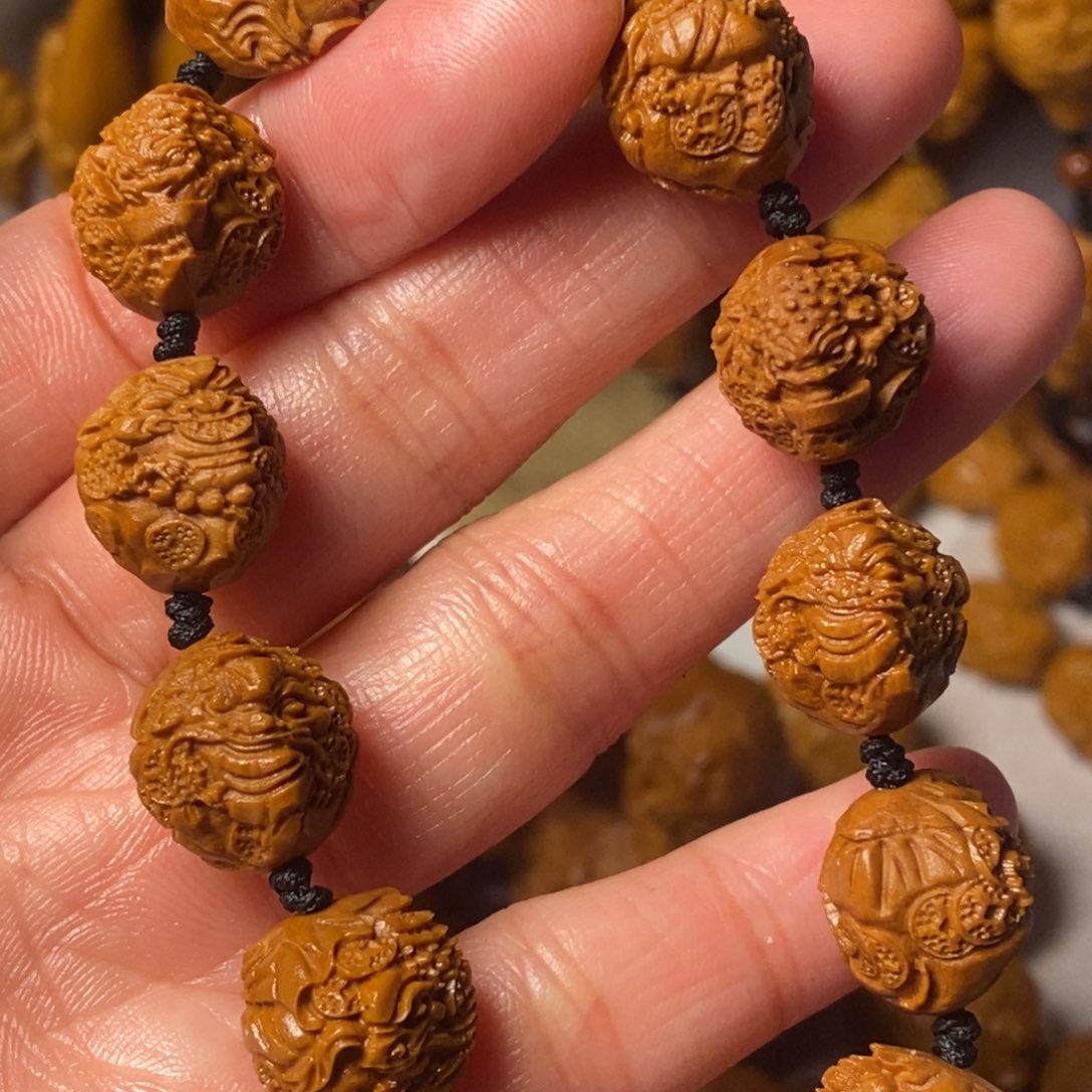 橄榄核手串/手链小桃核金蟾