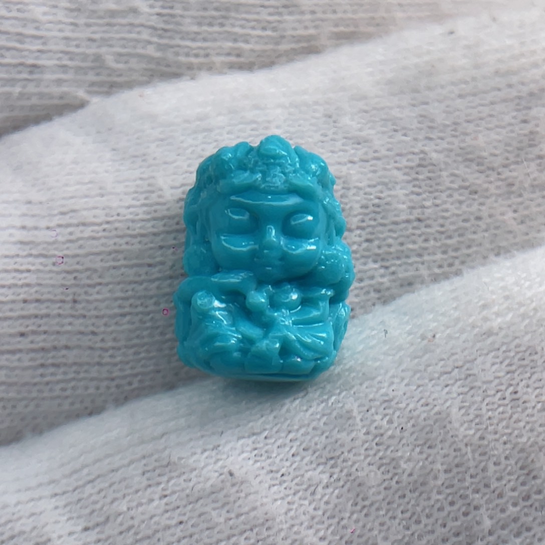 绿松石颈饰未镶嵌豆*丁卡9.3-12.7-7.5