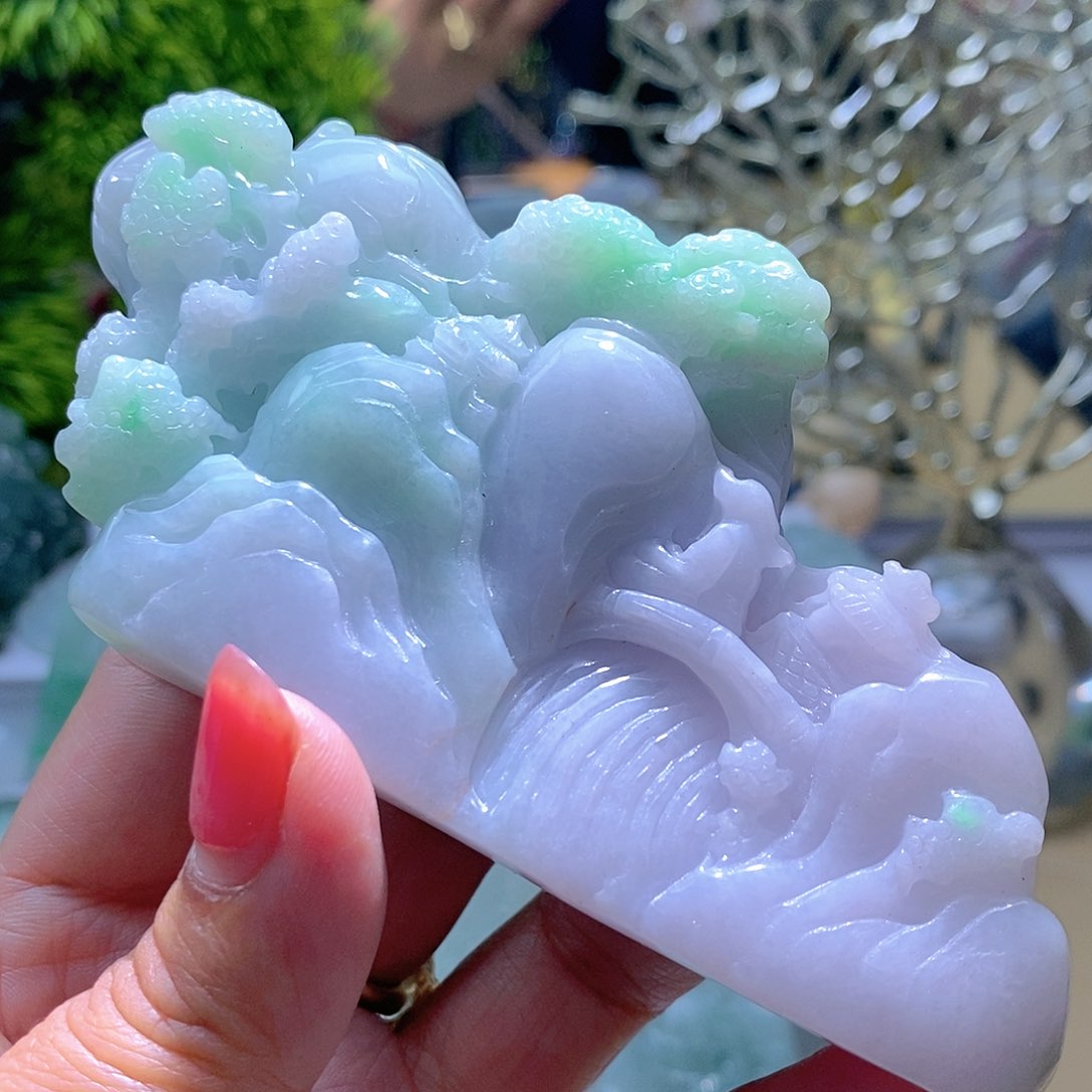 【闪购商品】翡翠未镶嵌颈饰山水