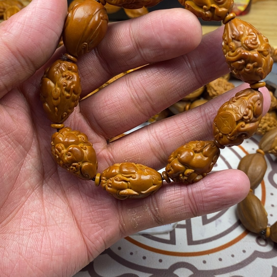 橄榄核手串/手链橄榄核雕刻工艺手串7