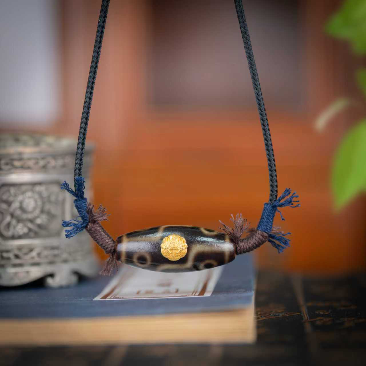 （灵魅）18K金 黑金九眼 十二手拉壶吊坠精工镶嵌吊坠