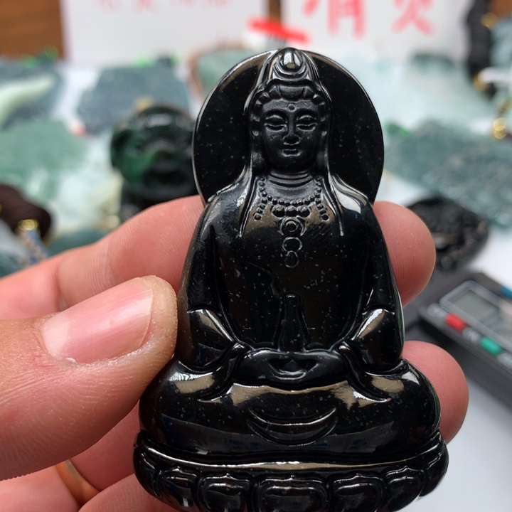 翡翠颈饰未镶嵌保真天然a货翡翠