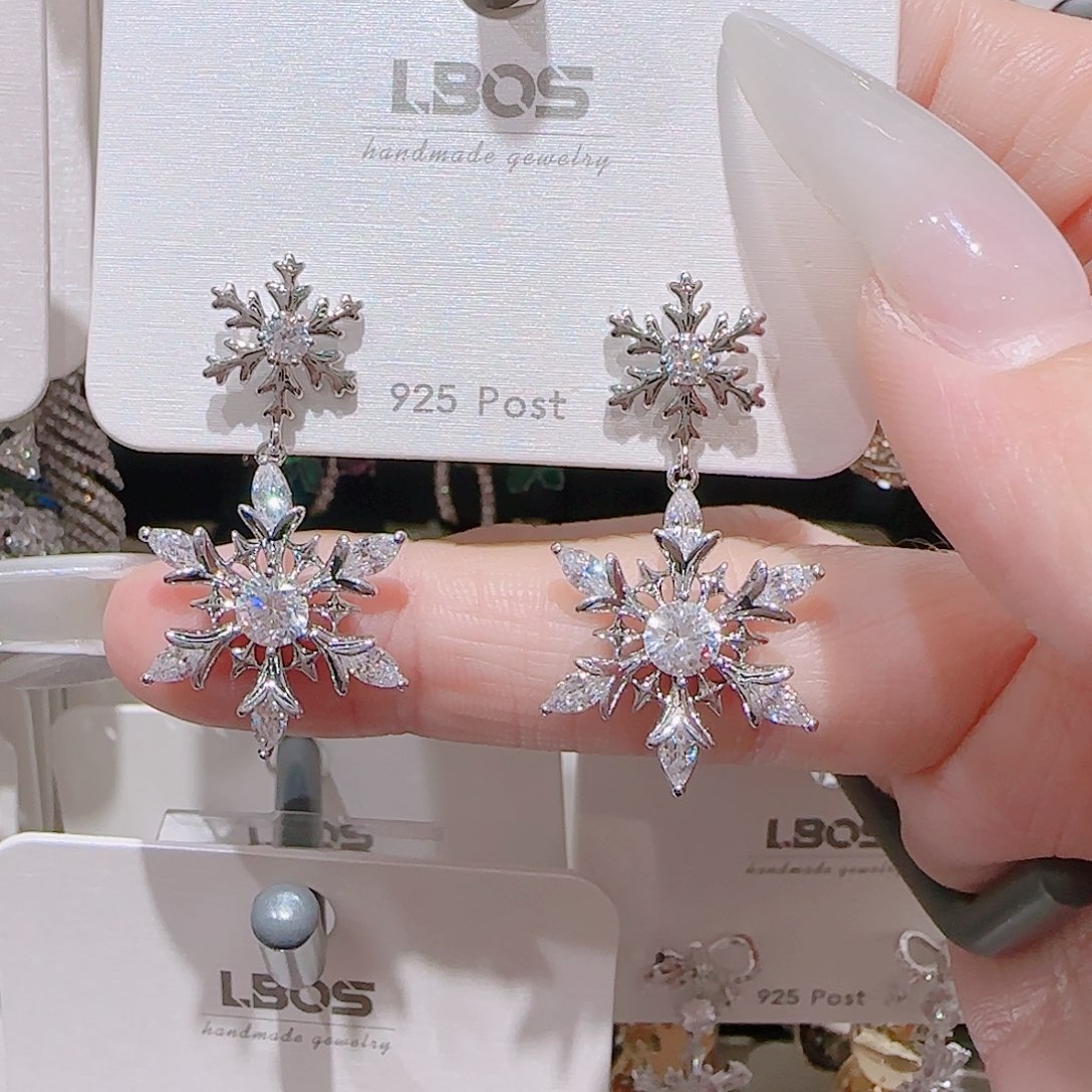 锆石铜合金925银耳环