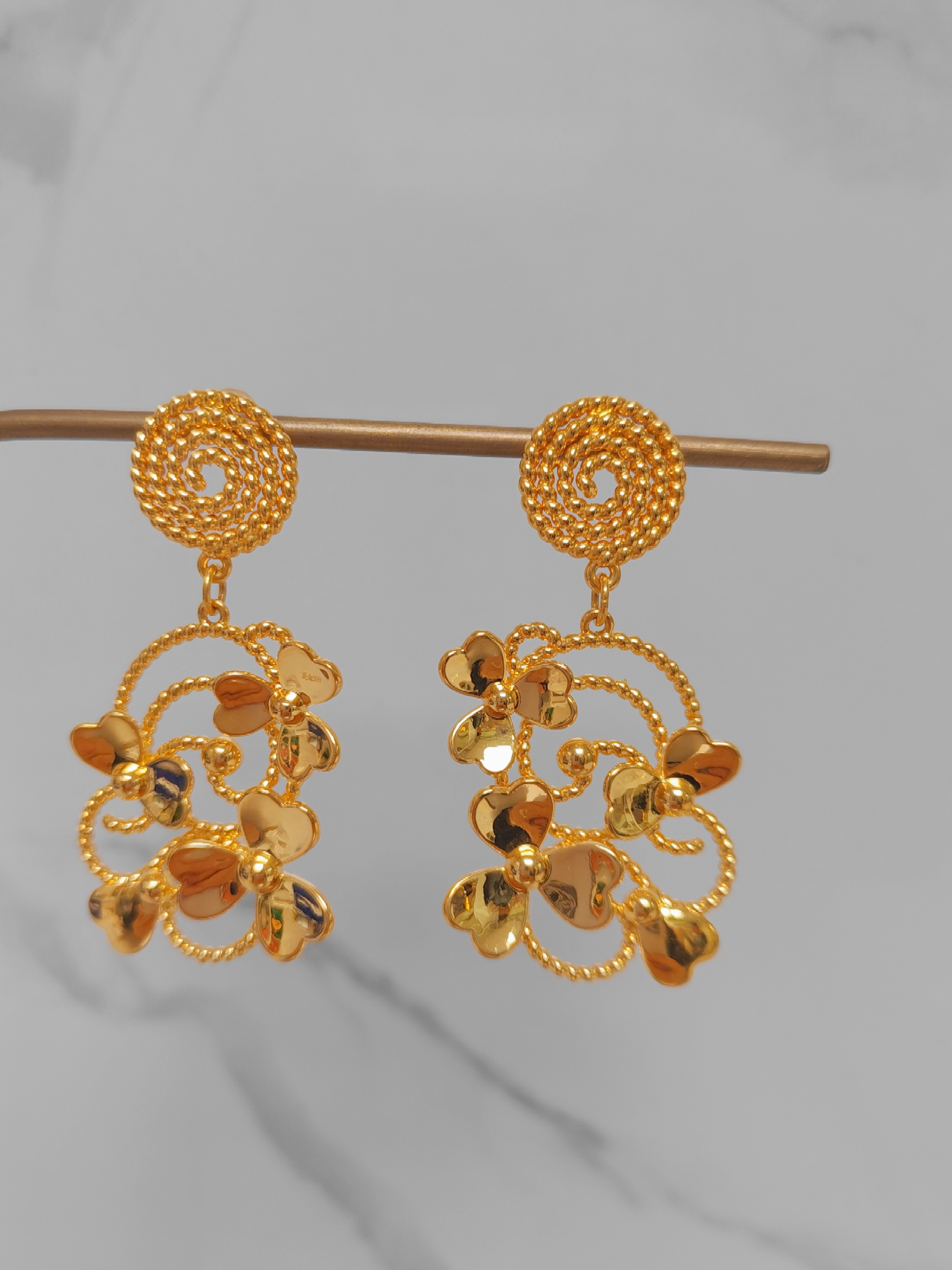 足金999甜甜圈时尚耳钉