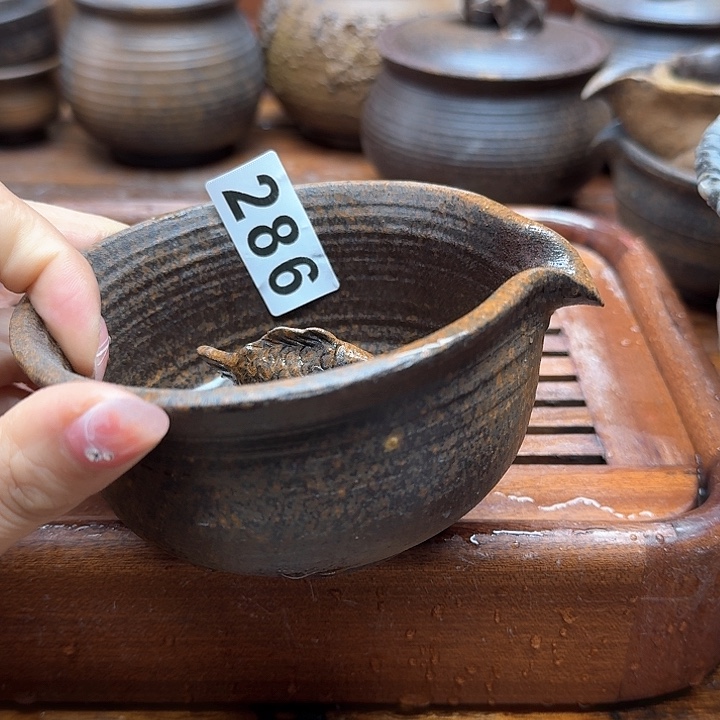 纯手工制作粗陶茶具