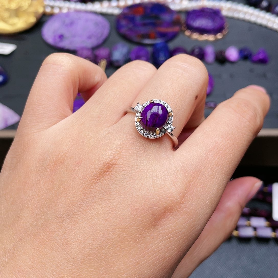 苏纪石（舒俱来）戒指银S925镶嵌