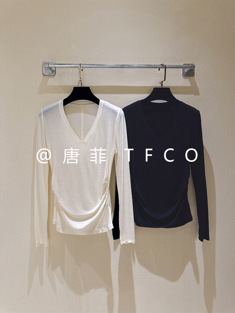 面料已升级！巨舒服 高端定制~天丝羊毛 V领修身外穿内搭打底T恤