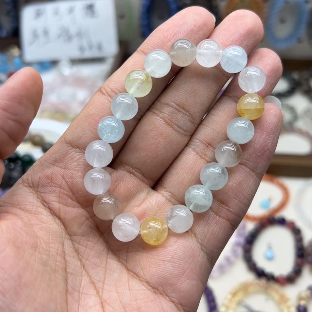 水晶手链未镶嵌10咪彩托帕