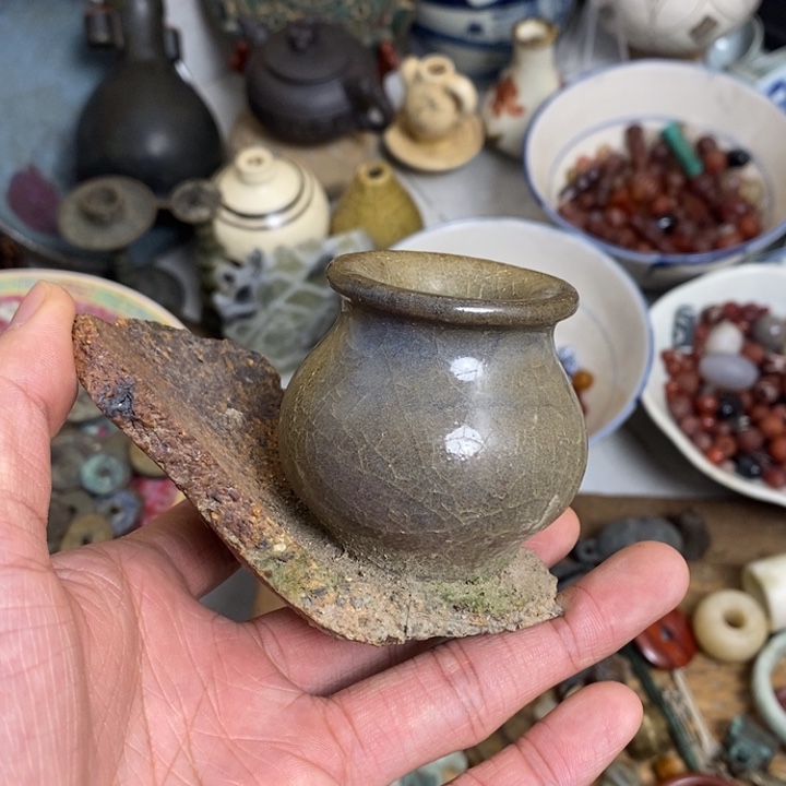 天***术工艺品 小罐子 摆件 微瑕