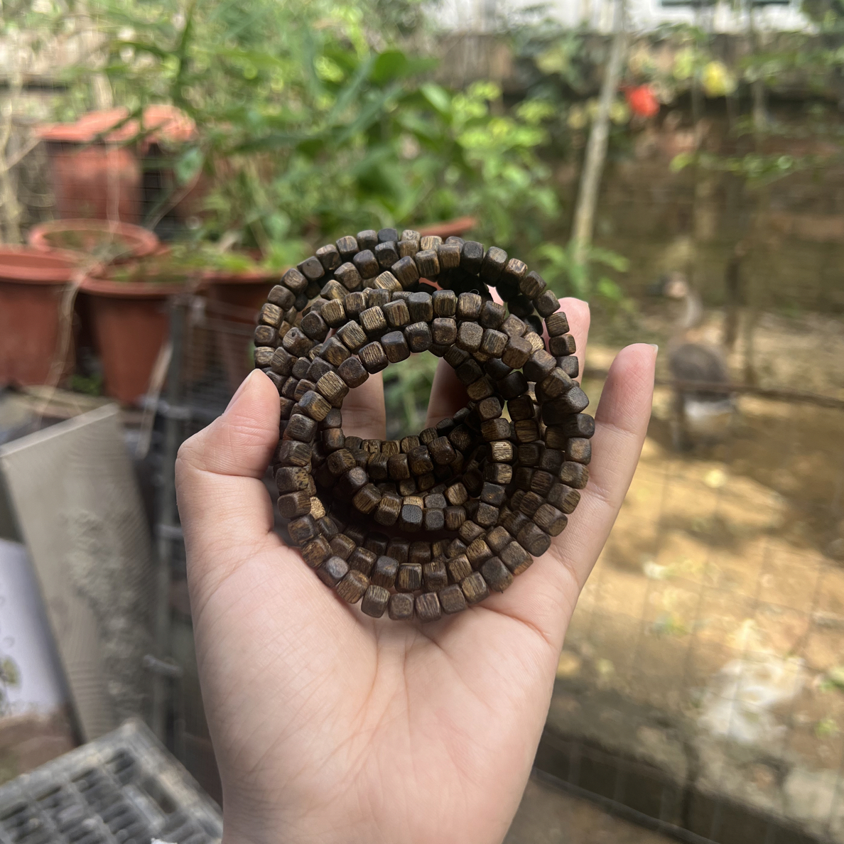 沉香沉香手串高品质方糖珠原色棋楠手串  多样性发一