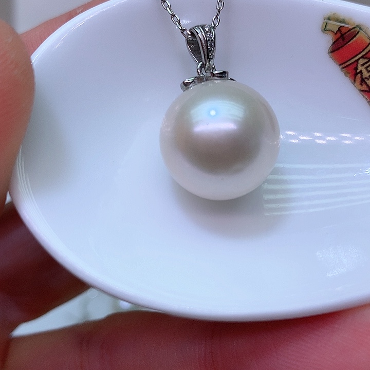 银S925镶嵌耳饰淡水珍珠