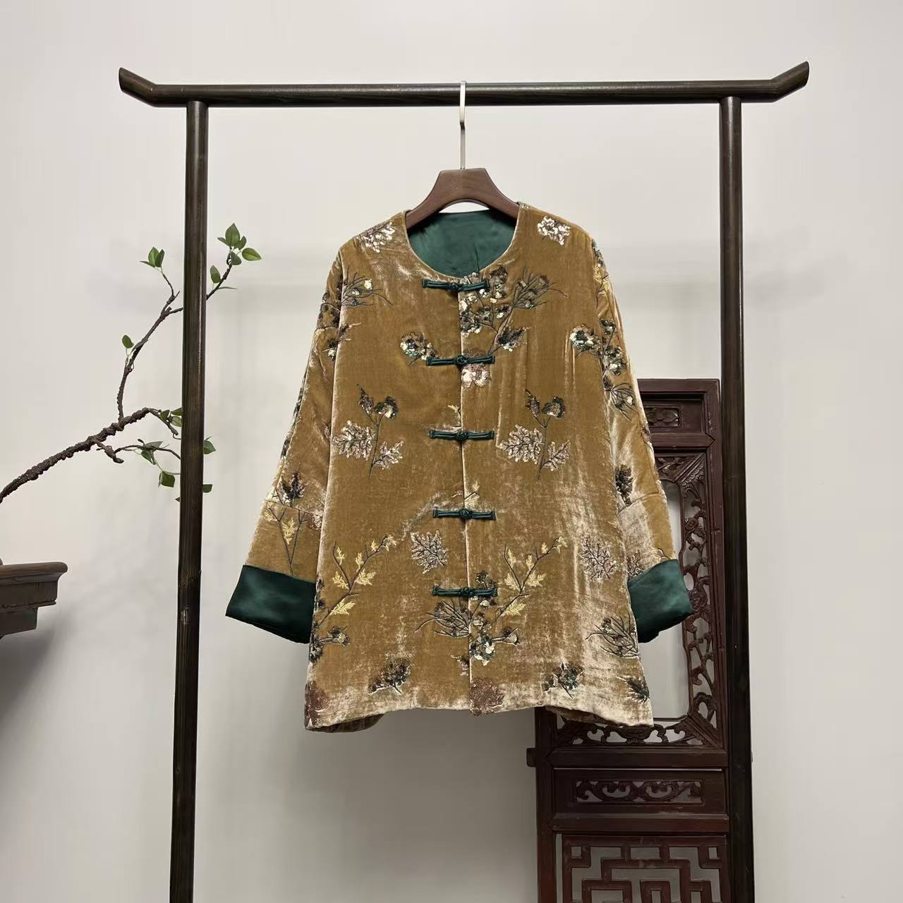 【琉璃花】新中式夹棉加厚秋冬款棉服W50226