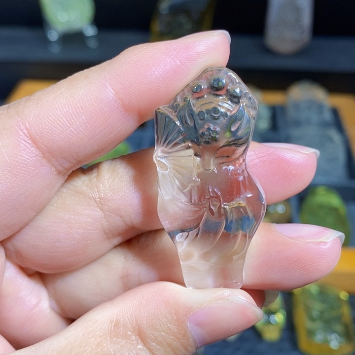 黄晶颈饰未镶嵌吊坠