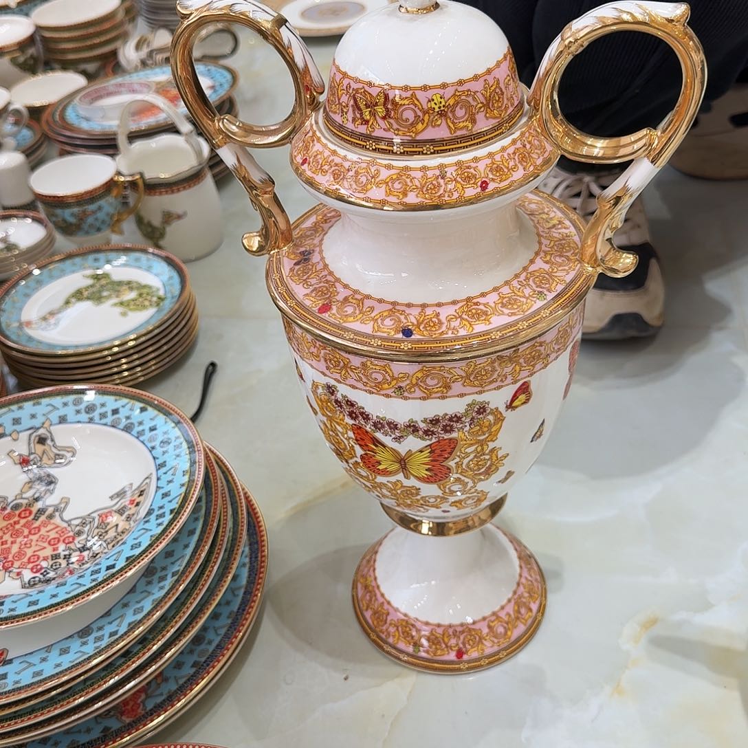 四***花搪瓷骨瓷餐具高温陶瓷工厂直销