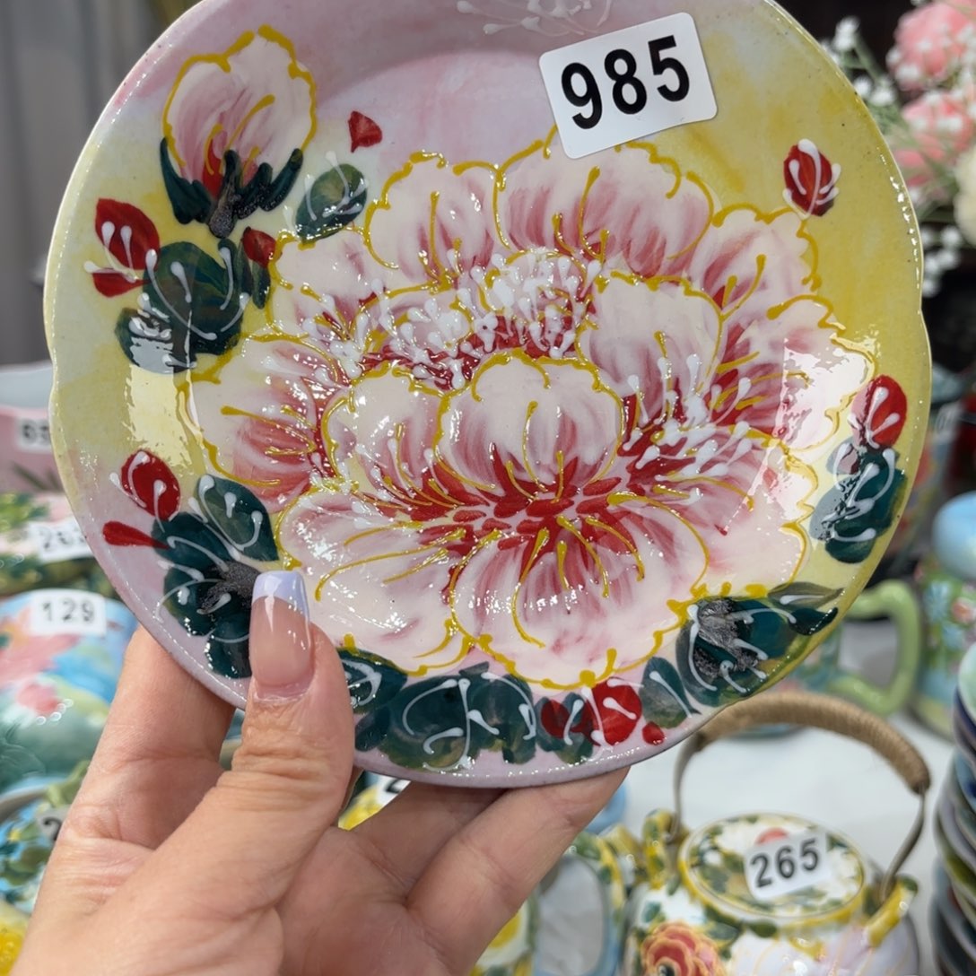 瓷片景德镇手绘高温釉下彩陶瓷茶具