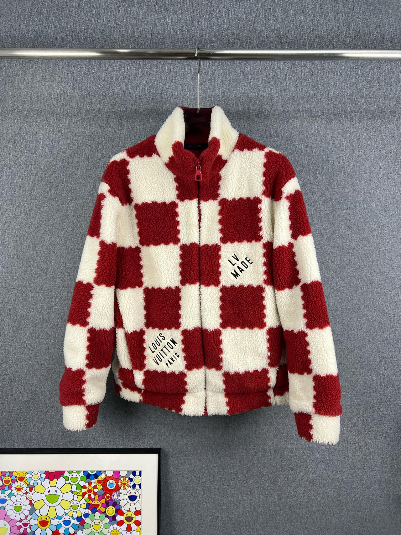 全新未使用 LouisVuitton/路易威登 棋盘格泰迪外套 L码 A11888