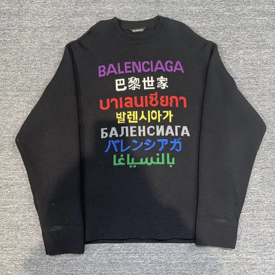 99新 Balenciaga/巴黎世家 XS码/秋冬/时尚/各国语言毛衣