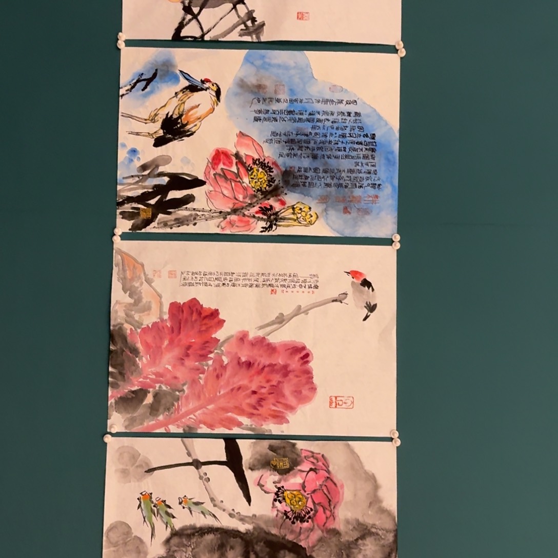 国画邹老师画作画作