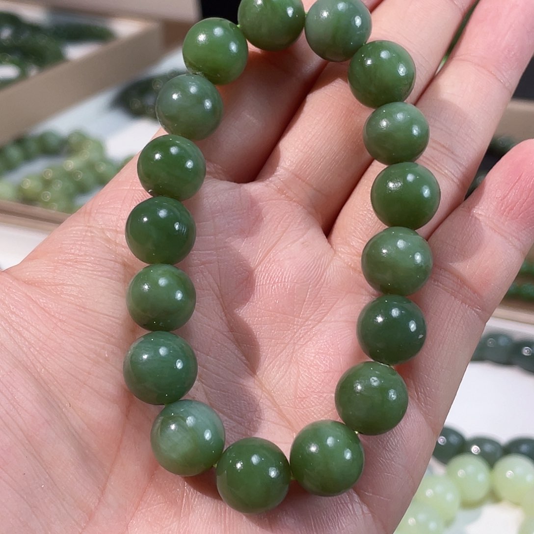 和田玉（碧玉）手链未镶嵌12