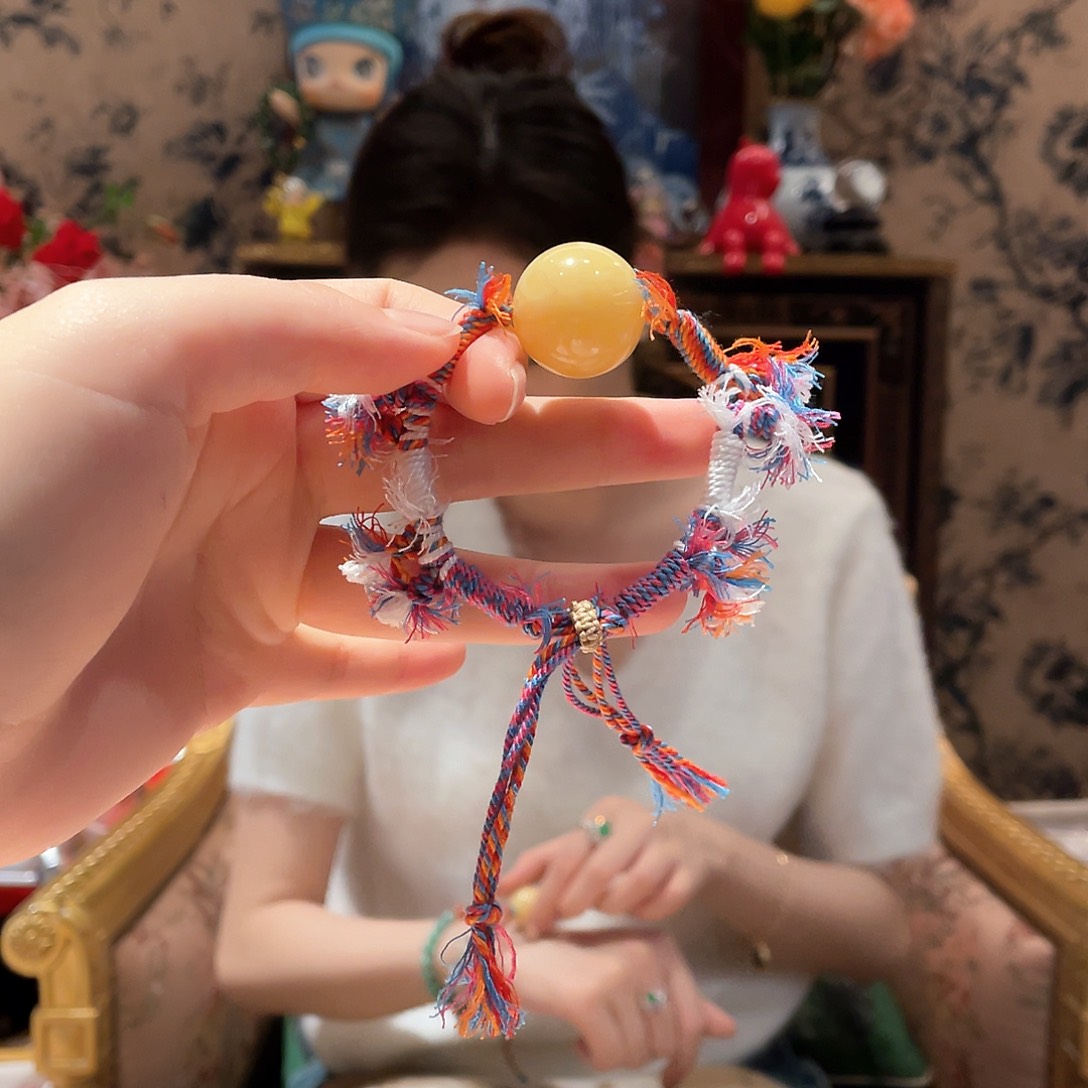 蜜蜡手绳未镶嵌多样性发其一