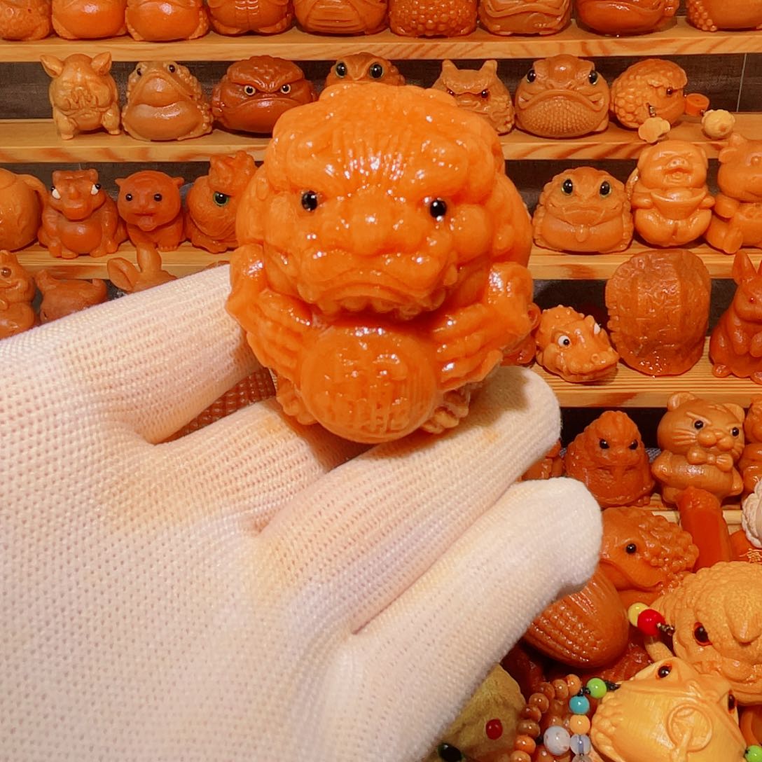 竹古**水实心竹手把件雕刻