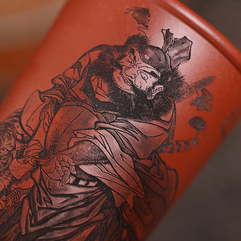 手工杯 | 宜兴紫砂 西望山房（钟馗）主人杯