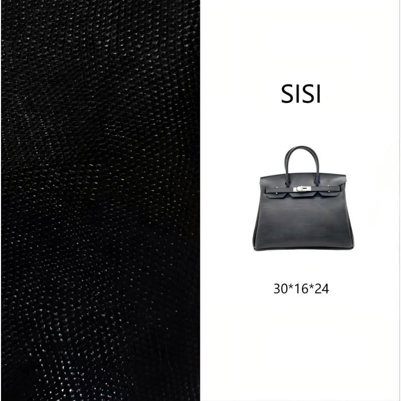 【尺寸：30*16*24】SISI原创设计高定真皮女包9619P-黑色