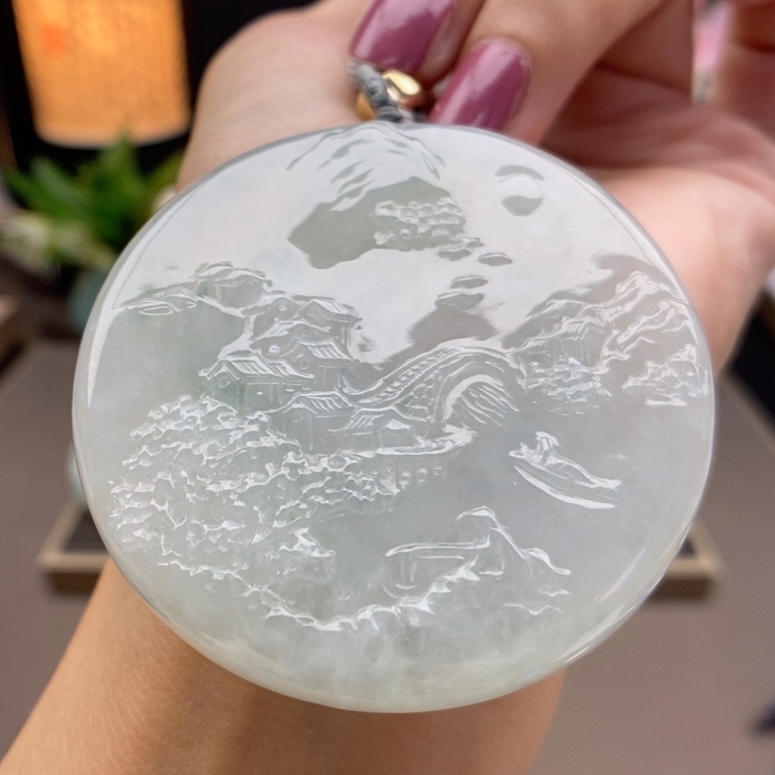 翡翠未镶嵌颈饰吊坠69