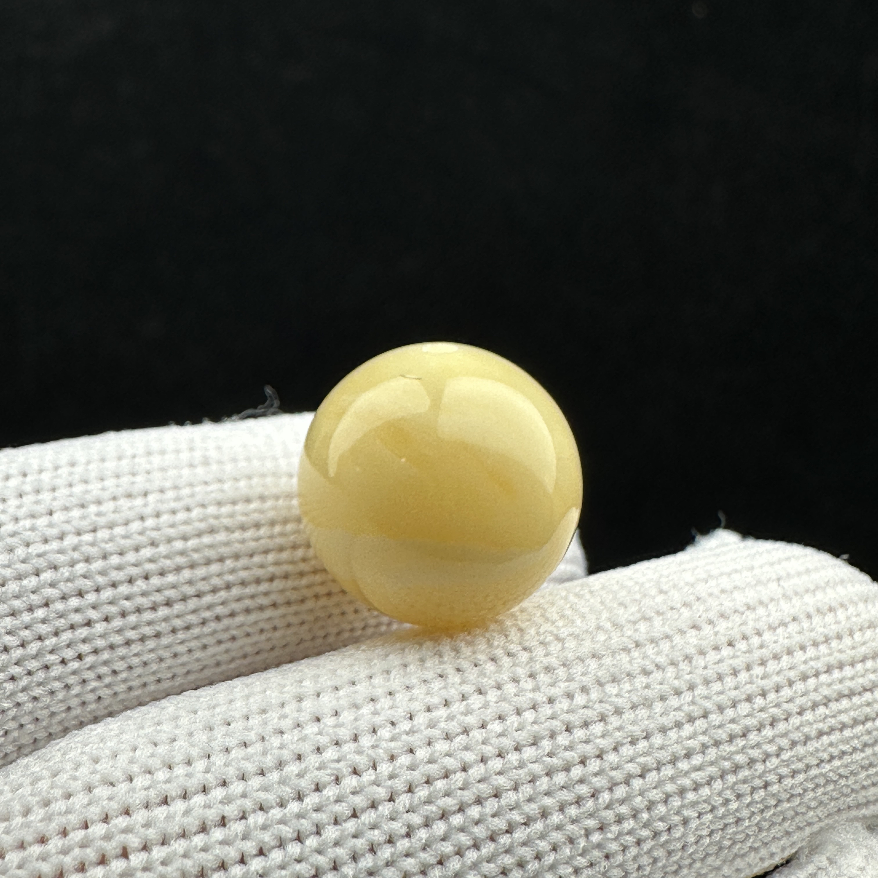 A3410天然原矿蜜蜡 圆珠14.2mm 支持鉴定 假一罚十