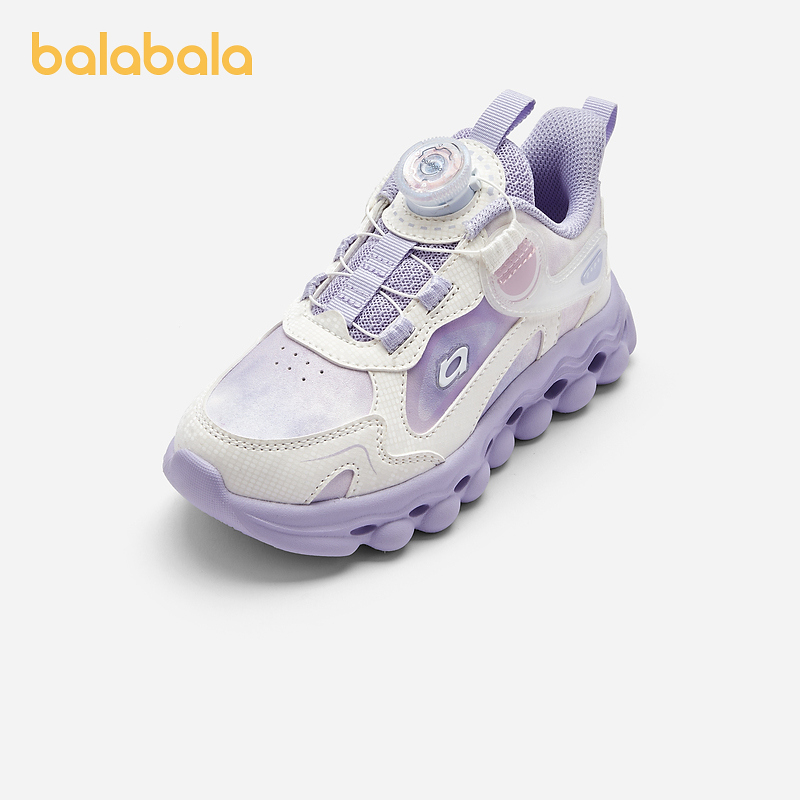 巴拉巴拉童鞋女童运动鞋轻便跑步鞋舒适春秋鞋子潮流旋转扣老爹鞋