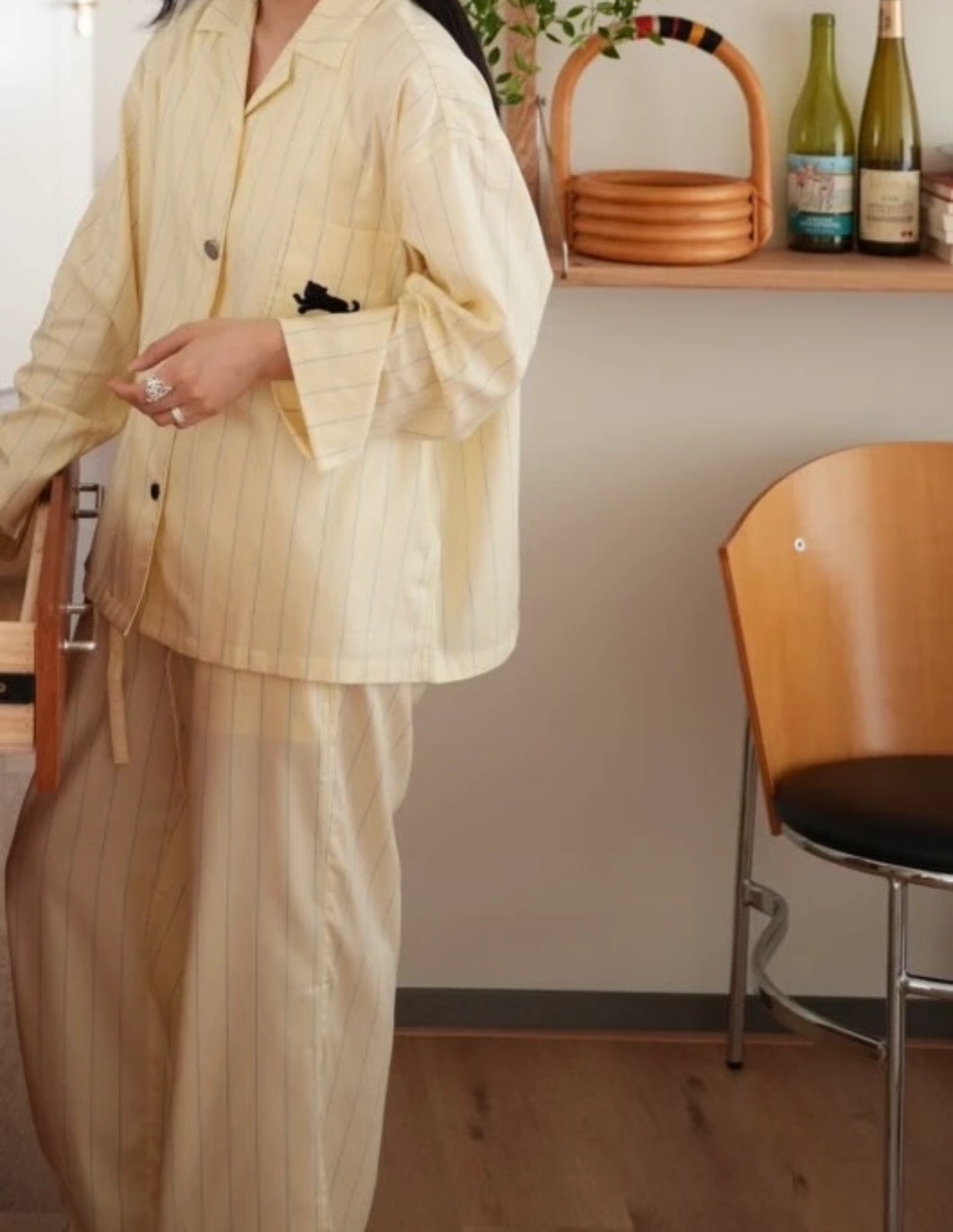 【野家龚俊同款-黄都市野兽】 新款可外穿天丝棉长袖居家服睡衣套装