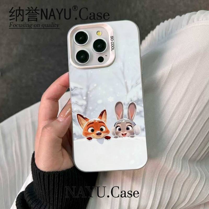 趴雪地尼克朱迪彩银壳适用于iPhoneiPhone苹果17手机壳华为oppo小