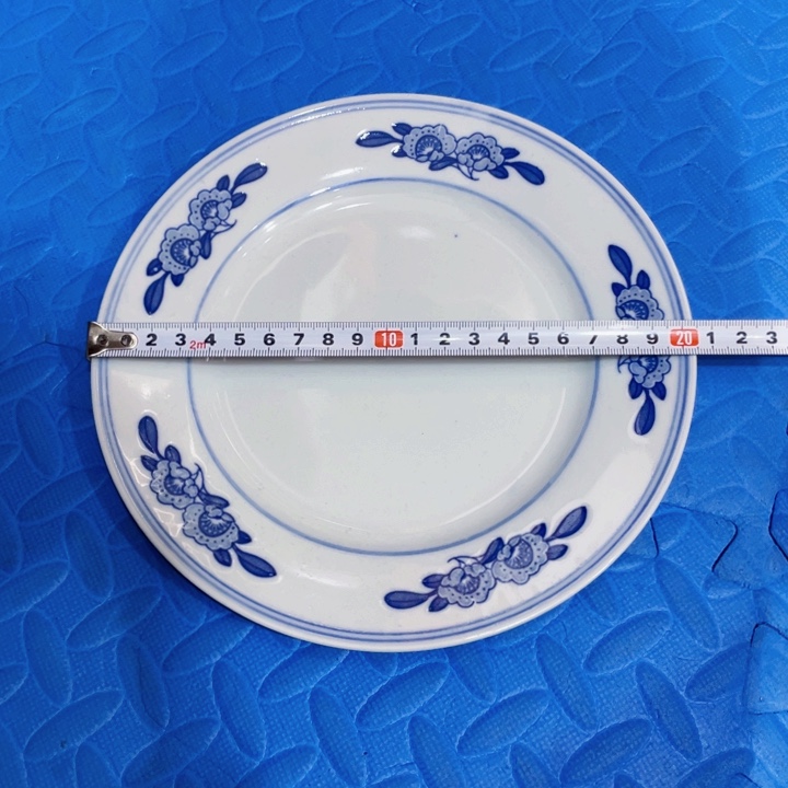 青花双梨花瓷盘，壶丞