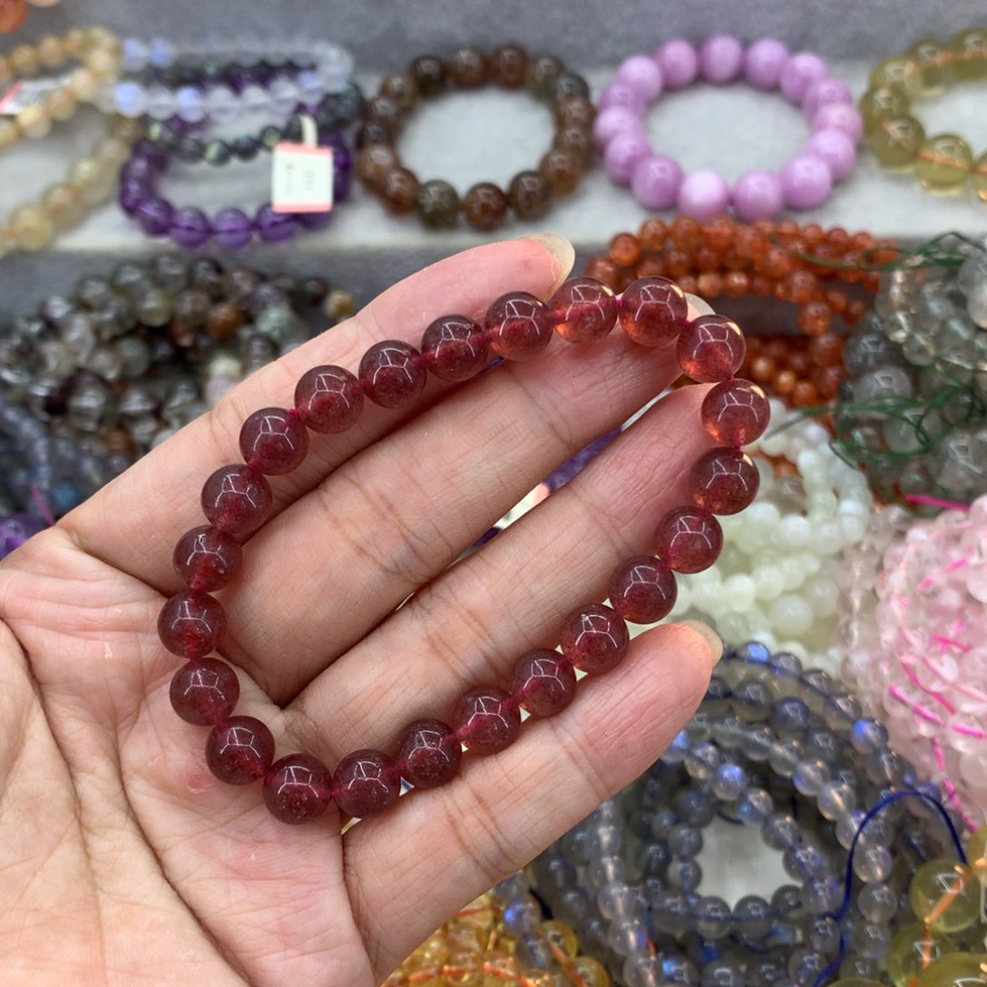 未镶嵌水晶手链草莓晶