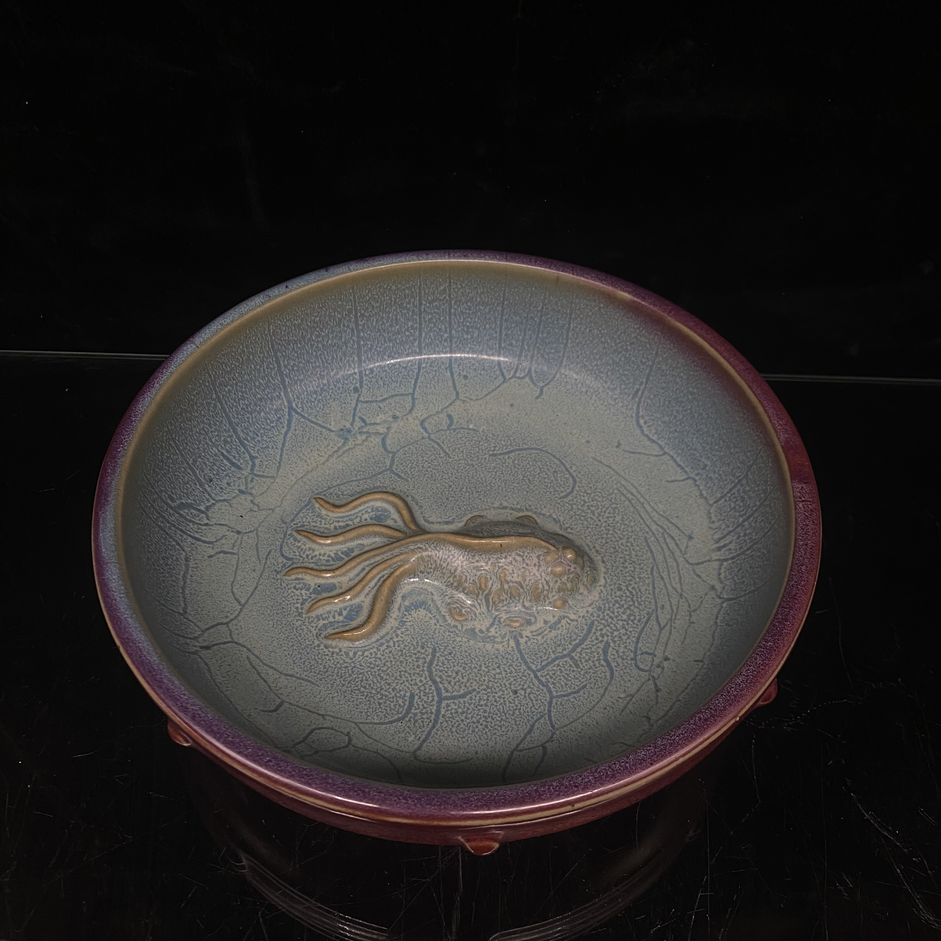 钧窑瓷器金玉满堂洗