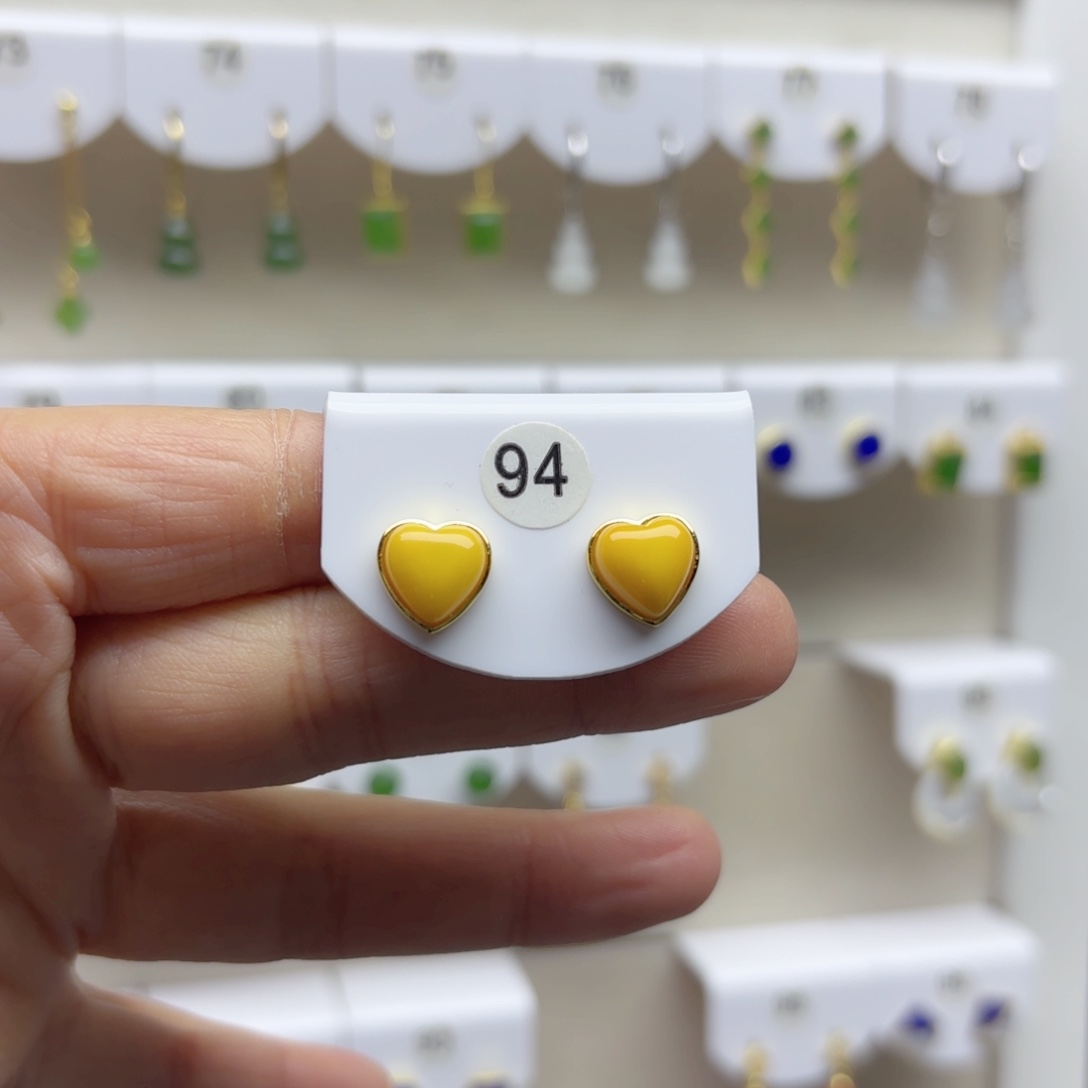 蜜蜡银S925镶嵌耳饰