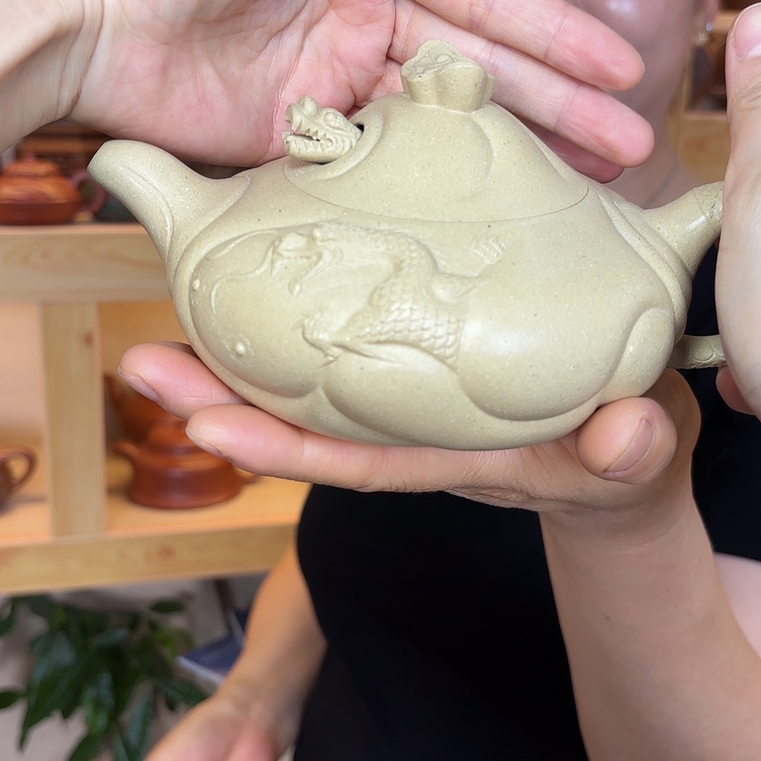 茶壶紫砂李桂敏老师本绿400c c